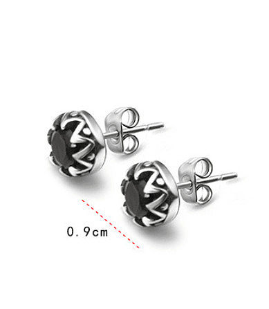 Boucles d'oreilles Vintage géométriques en titane et acier inoxydable 316L avec zircone cubique et revêtement en e étanche