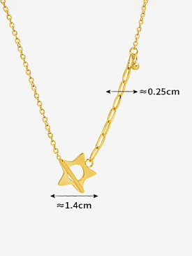 Titanium Steel Geometric Minimalist Hollow Chain Necklace