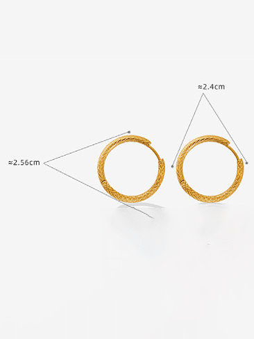 Boucles d'oreilles créoles minimalistes rondes en acier au titane