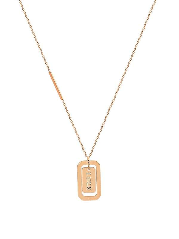 Geometrische, minimalistische Halskette aus Titan 316L Edelstahl mit E-Beschichtung, wasserdicht