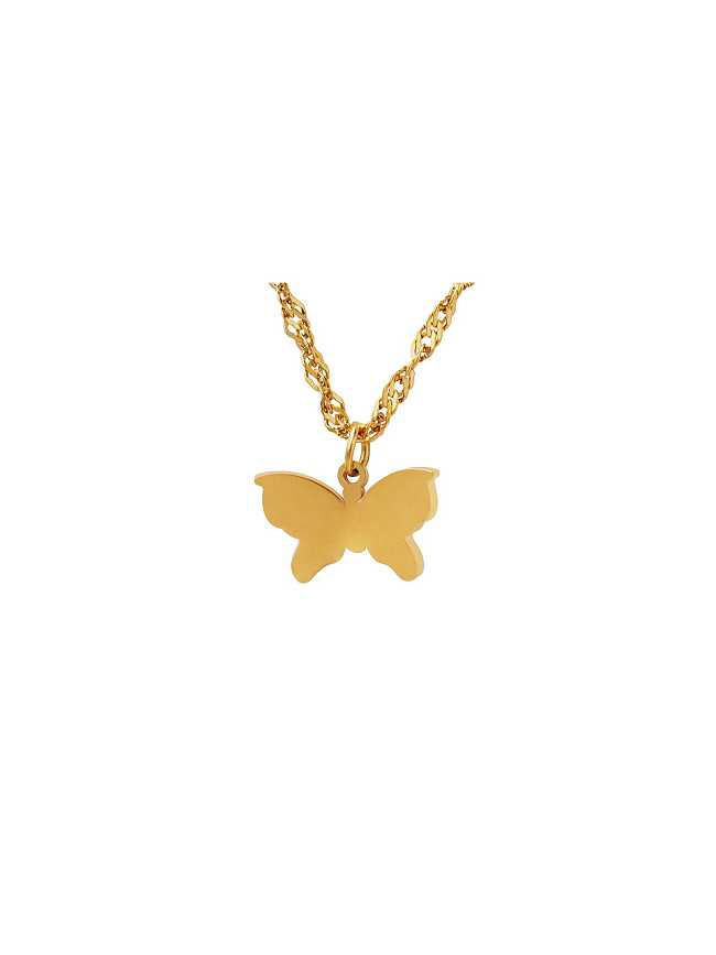 Schmetterlings-Trend-Halskette aus Titanstahl