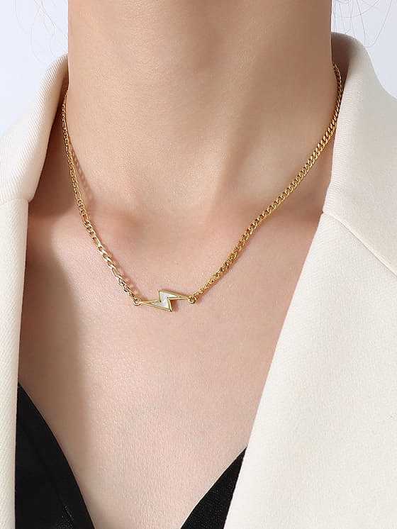 Unregelmäßige minimalistische Halskette aus Titanstahl
