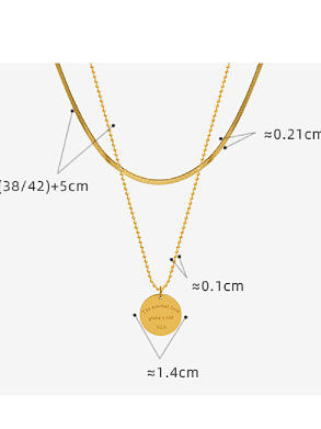 Geometrische Trend Multi-Strang-Halskette aus Titanstahl