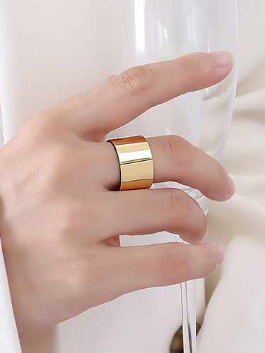 Titanium Steel Smooth Geometric Minimalist Band Ring