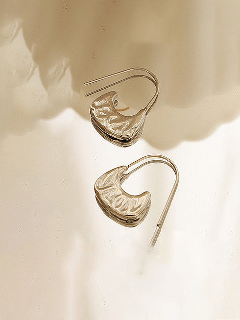 Titanium Steel Geometric Bag Minimalist Hook Earring
