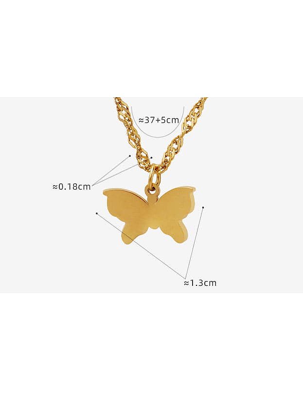 Schmetterlings-Trend-Halskette aus Titanstahl