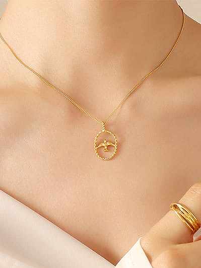 Titanium Steel Geometric Vintage Necklace