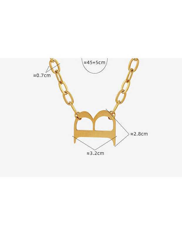 Titanium Steel Letter Trend Cuban Necklace