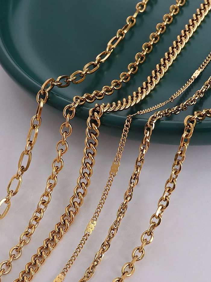 Titanium Steel Geometric Minimalist Cable Chain