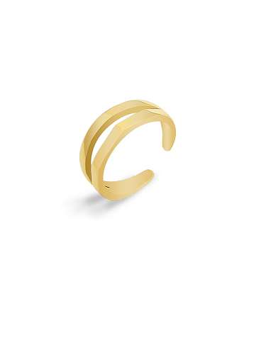 Geometrischer, minimalistischer, stapelbarer Ring aus Titan 316L Edelstahl mit E-Beschichtung, wasserdicht