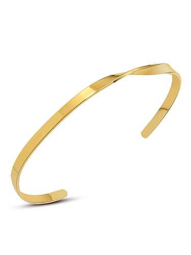Titanium Steel Geometric Minimalist Cuff Bangle