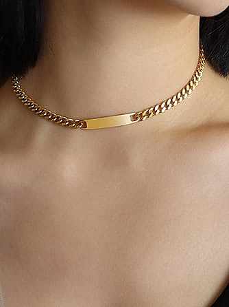 Titanium 316L Stainless Steel Vintage Geometric Bangle and Necklace Set with e-coated waterproof