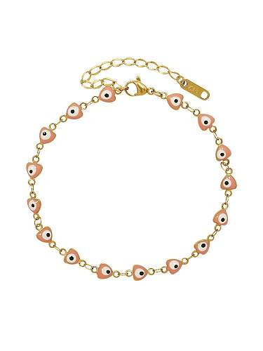 Bracelet de cheville minimaliste géométrique en émail en acier inoxydable titane 316L avec revêtement en e imperméable