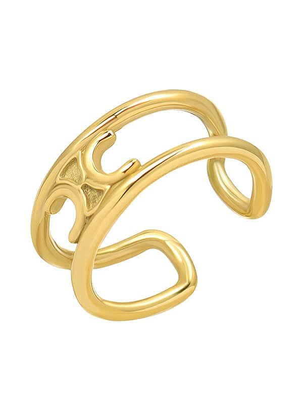 Titanium Steel Geometric Hip Hop Stackable Ring