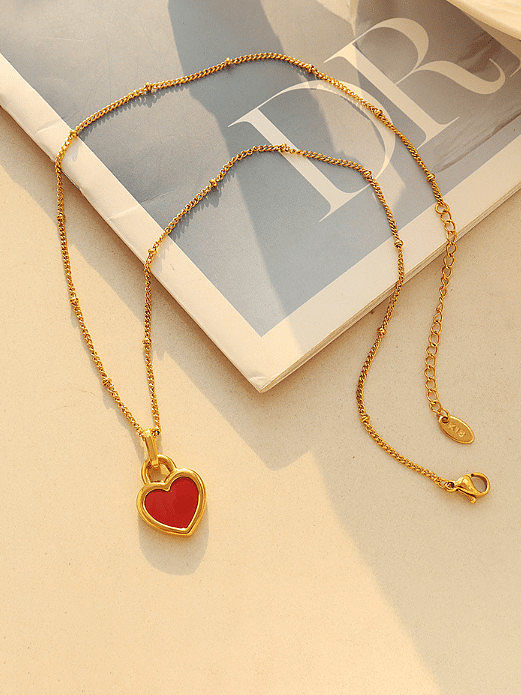 Titanium Steel Shell Heart Minimalist Necklace