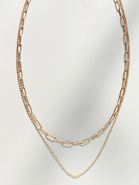 Unregelmäßige, minimalistische, mehrsträngige Halskette aus Titan 316L Edelstahl mit E-Beschichtung, wasserdicht