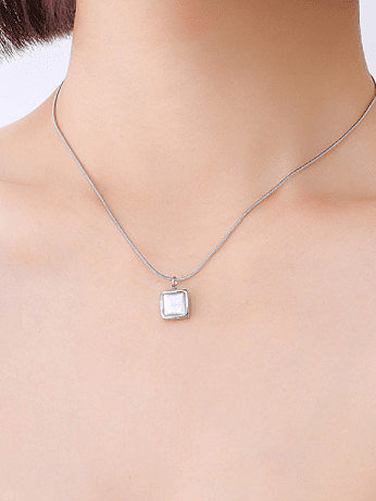 Titanium Steel Shell Geometric Minimalist Necklace