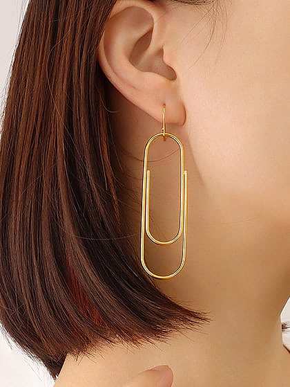 Titanium Steel Geometric Minimalist Hook Earring