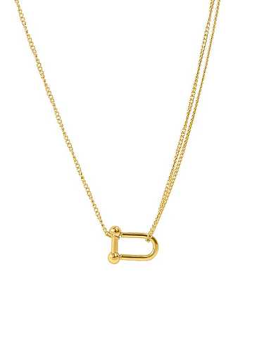 Collier minimaliste géométrique en acier au titane