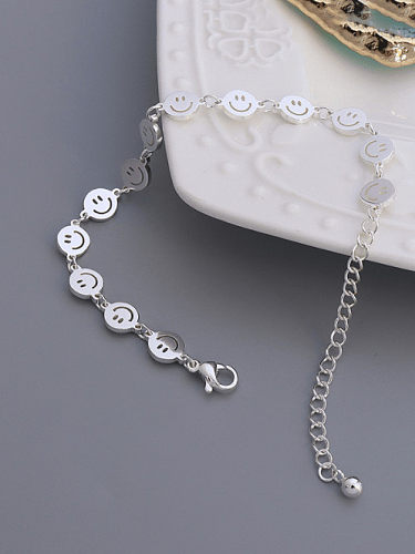 Titanium 316L Stainless Steel Smiley Minimalist Bracelet with e-coated waterproof