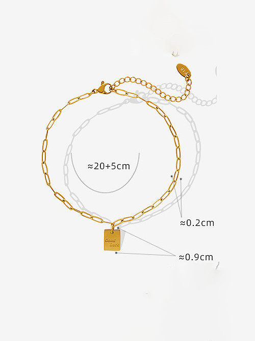Bracelet de cheville minimaliste géométrique en acier au titane