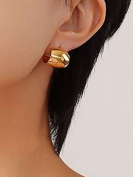 Geometrischer minimalistischer Ohrring aus Titanstahl