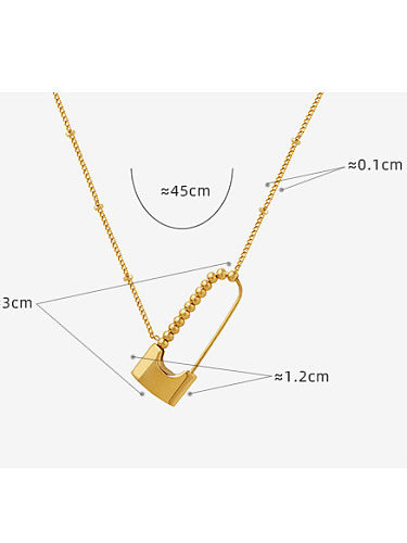 Collier minimaliste géométrique en perles d'acier au titane