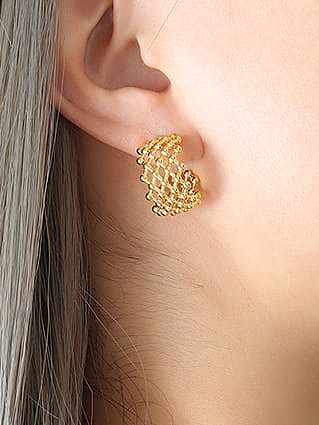 Boucles d'oreilles creuses en forme de U creuses en forme de U géométriques en acier au titane