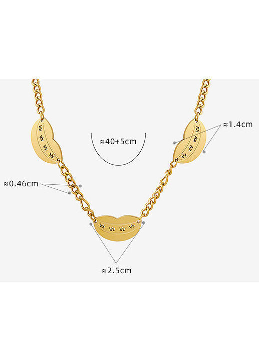 Titanium Steel Smiley Minimalist Necklace