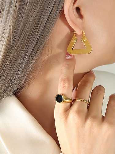 Brass Triangle Trend Stud Earring