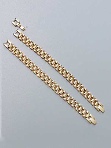 Titanium 316L Stainless Steel Geometric Vintage Link Bracelet with e-coated waterproof