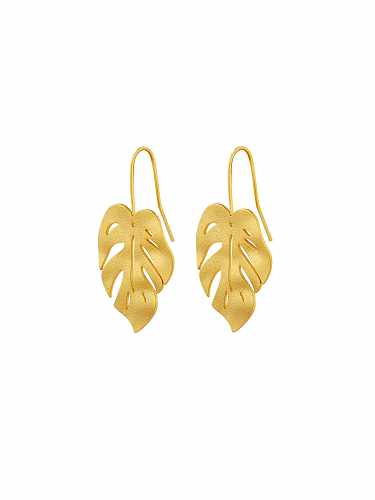 Brass Leaf Trend Earring