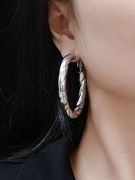 Titanium 316L Stainless Steel Round Vintage Hoop Earring with e-coated waterproof
