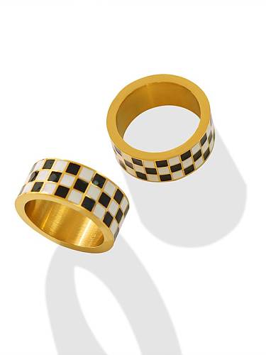 Titanium Steel Enamel Minimalist Band Ring