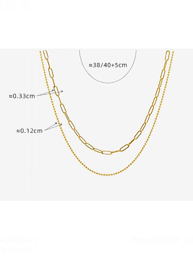 Titanium Steel Geometric Minimalist Multi Strand Necklace