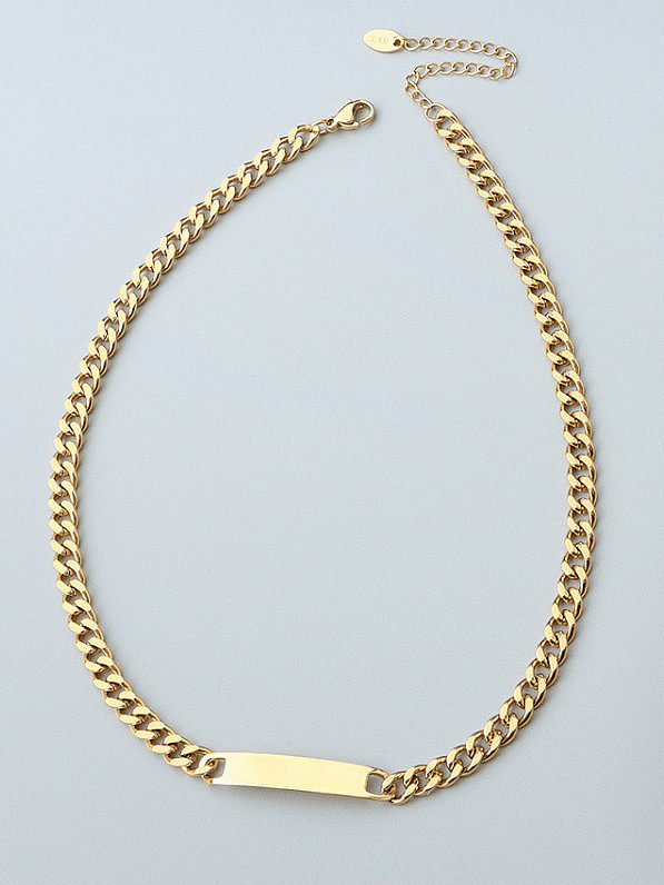 Ensemble bracelet et collier géométriques vintage en acier inoxydable titane 316L avec revêtement en e imperméable