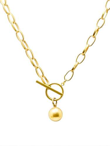 Geometrische Luxus-Hohlketten-Halskette aus Titanstahl