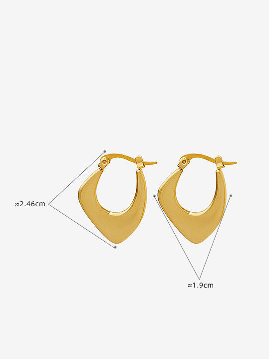 Geometrischer minimalistischer Huggie-Ohrring aus Titanstahl