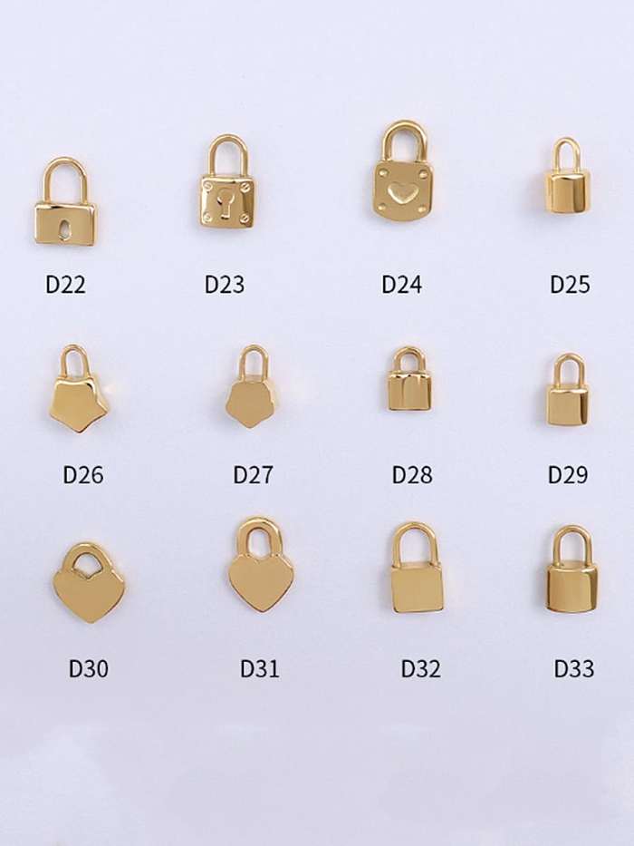 Titanium 316L Stainless Steel Cute Lock Heart Pendant with e-coated waterproof