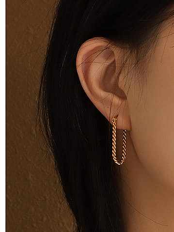 Boucles d'oreilles minimalistes géométriques en acier inoxydable titane 316L avec revêtement en e imperméable