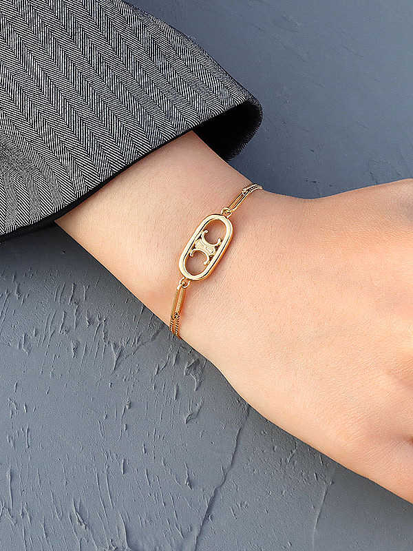 Titanium 316L Stainless Steel Minimalist Hollow Geometric Pendant Necklace with e-coated waterproof