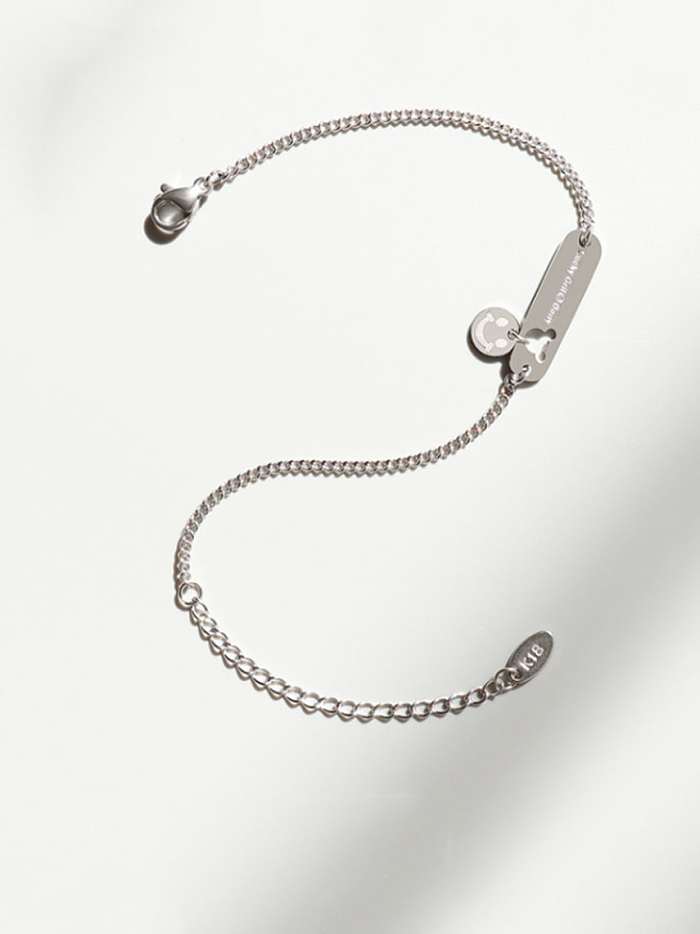 Bracelet à maillons minimalistes en titane et acier inoxydable 316L avec revêtement électronique imperméable