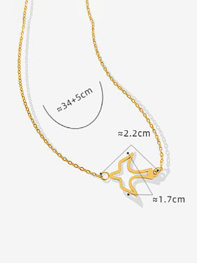 Titanium Steel Minimalist Little Swallow Pendant Necklace