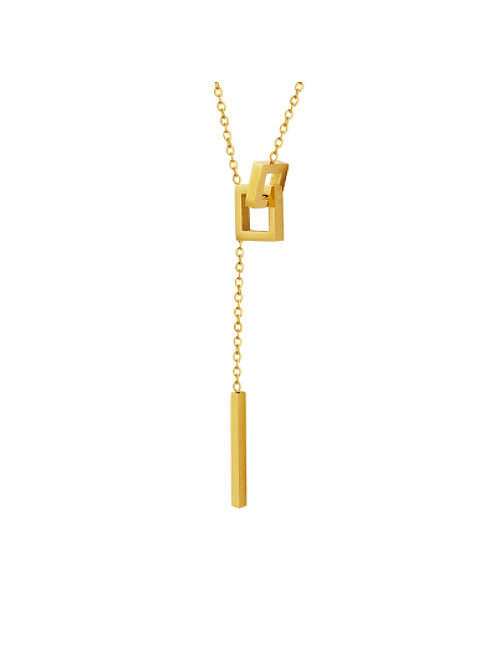 Collier Lariat Minimaliste Gland en Acier Titane