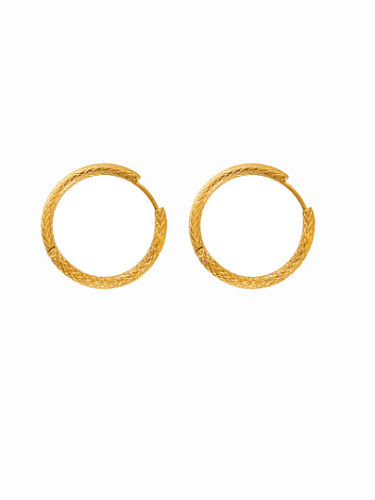 Titanium Steel Round Minimalist Hoop Earring