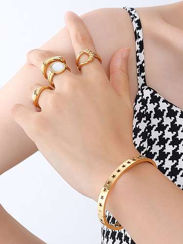Titanium Steel Geometric Minimalist Band Bangle