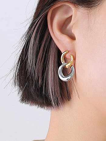 Titanium Steel Geometric Minimalist Drop Earring