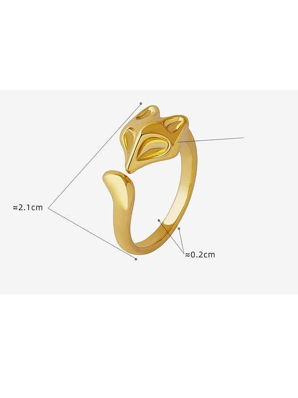 Fuchs-Trend-Band-Ring aus Messing