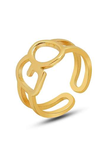 Geometrischer, minimalistischer, stapelbarer Ring aus Titanstahl