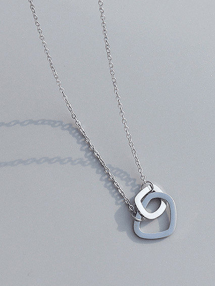 Titanium 316L Stainless Steel Hollow Geometric Minimalist Necklace with e-coated waterproof